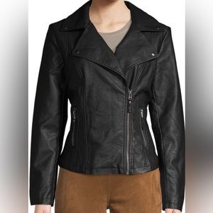 Max Studio Faux Leather Moto Jacket